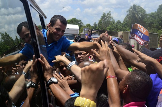 Henrique Capriles en un acto electoral.