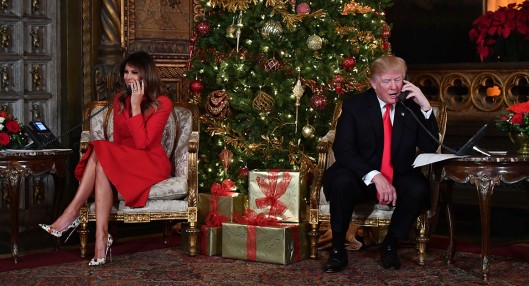 Donald y Melania Rump en Navidad